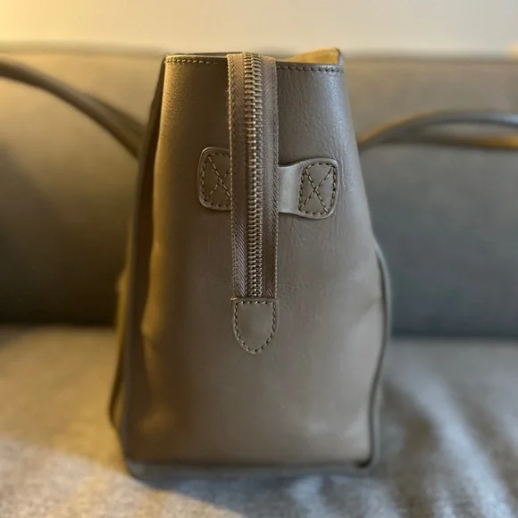 Celine Olive Green Leather Mini Luggage Tote - Picture 12 of 16